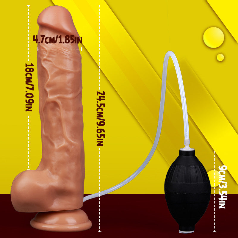 The Water-Spraying Dildo That Simulates Ejaculation Can Be Inserted into 7.09 Inches Dildos