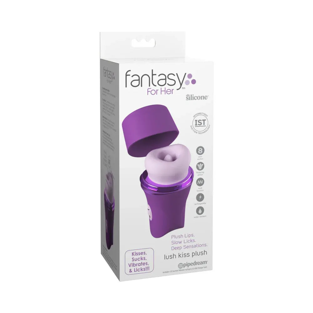 Fantasy for Her Lush Kiss – Silicone Suction and Vibration Lip Toy