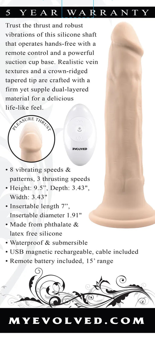 In Thrust We Trust Light – Remote-Controlled Silicone Shaft Vibrator