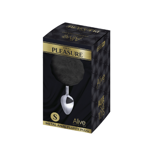 Alive Metal Fluffy Plug Black Small