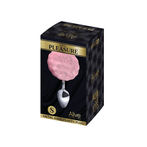 Alive Metal Fluffy Plug Pink Small