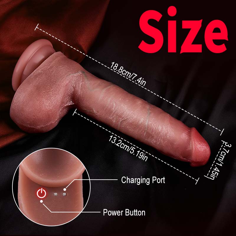 Casimir - Realistic Dildo Designed for Beginners Silicone Heating Thrusting Automatic In & Out Dildo Dildos