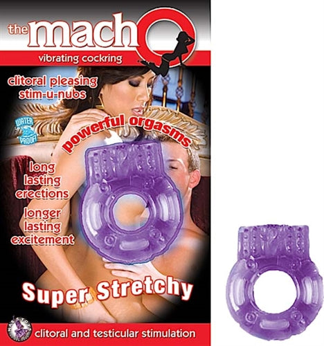 Macho Pulsating Silicone Cock Ring with Seven Vibration Modes
