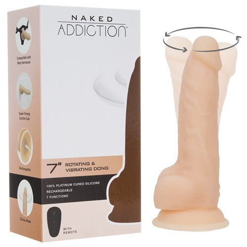 Naked Addiction 7 Inch Rotating and Vibrating Dong – Luxury Rotating and Vibrating Dong