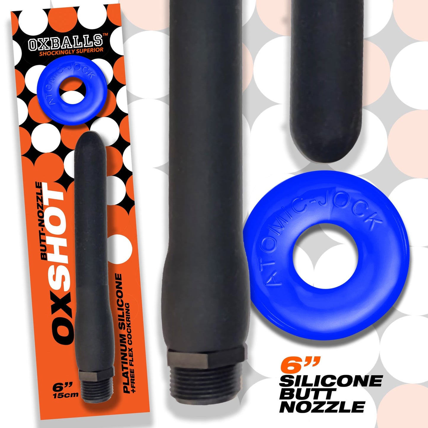 Oxshot Butt Nozzle 6in Shower Hose