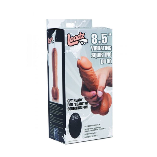 8.5in Dual Density Squirting Dildo Medium Skin Tone w Remote > Dildos > Squirting Dildos
