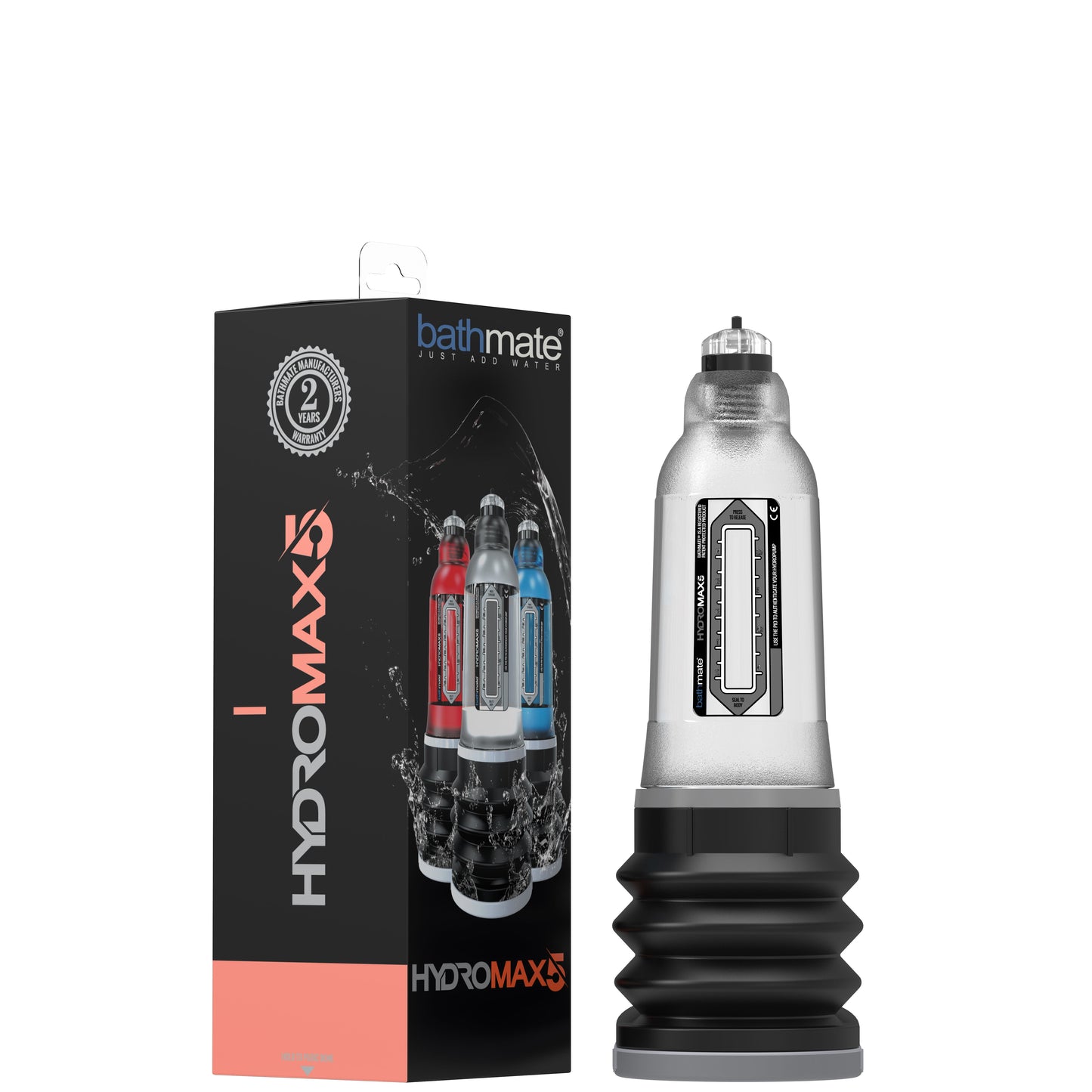 Bathmate Hydromax 5 Clear – Penis Pump for 3-5 Inch Length and 7.5-12.5 cm Diameter