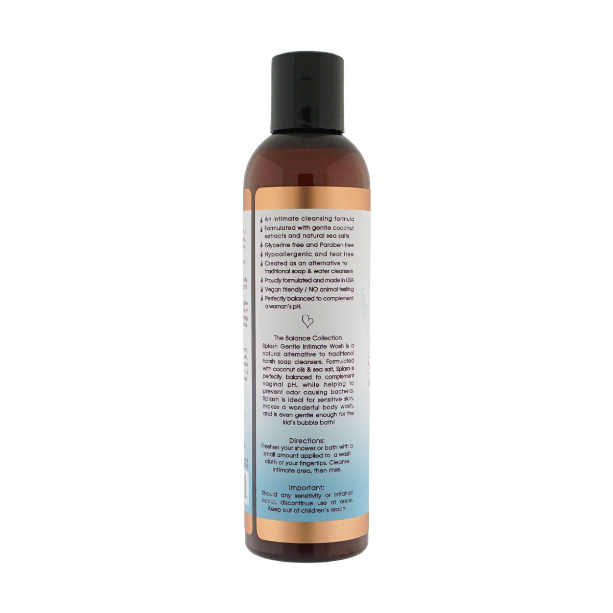 Sliquid Balance Splash Unscented Intimate Wash 8.5 Fl Oz