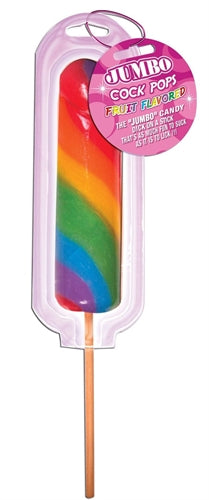 Jumbo Rainbow Cock Pops – Candy Lollipop Novelty Candy