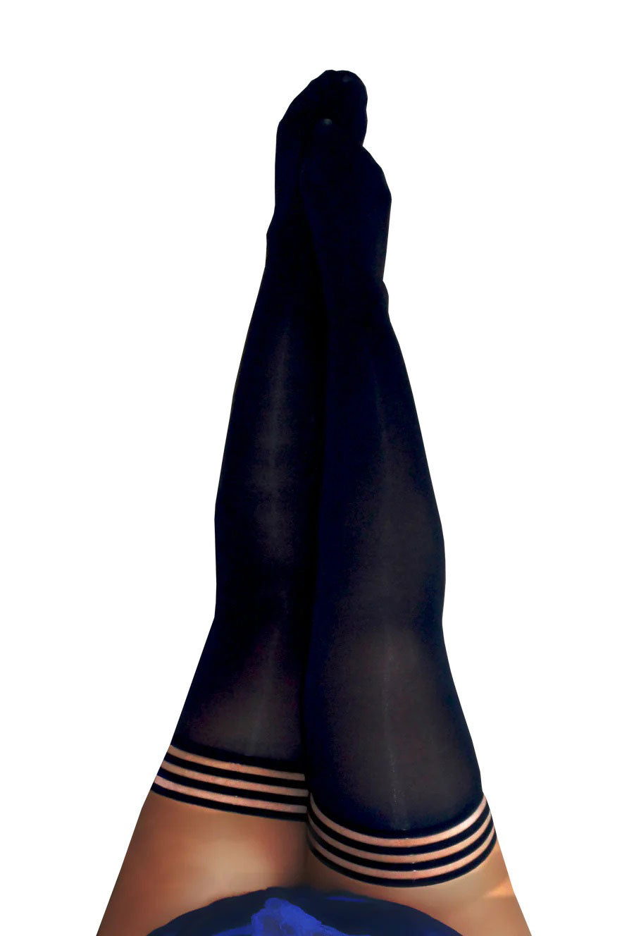 Kixies Danielle Solid Opaque Thigh Highs Size D