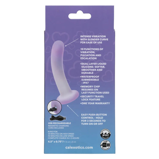 Lavender Haze Slender Curved Probe (Purple) – 4.5" Waterproof Curved Vibrator