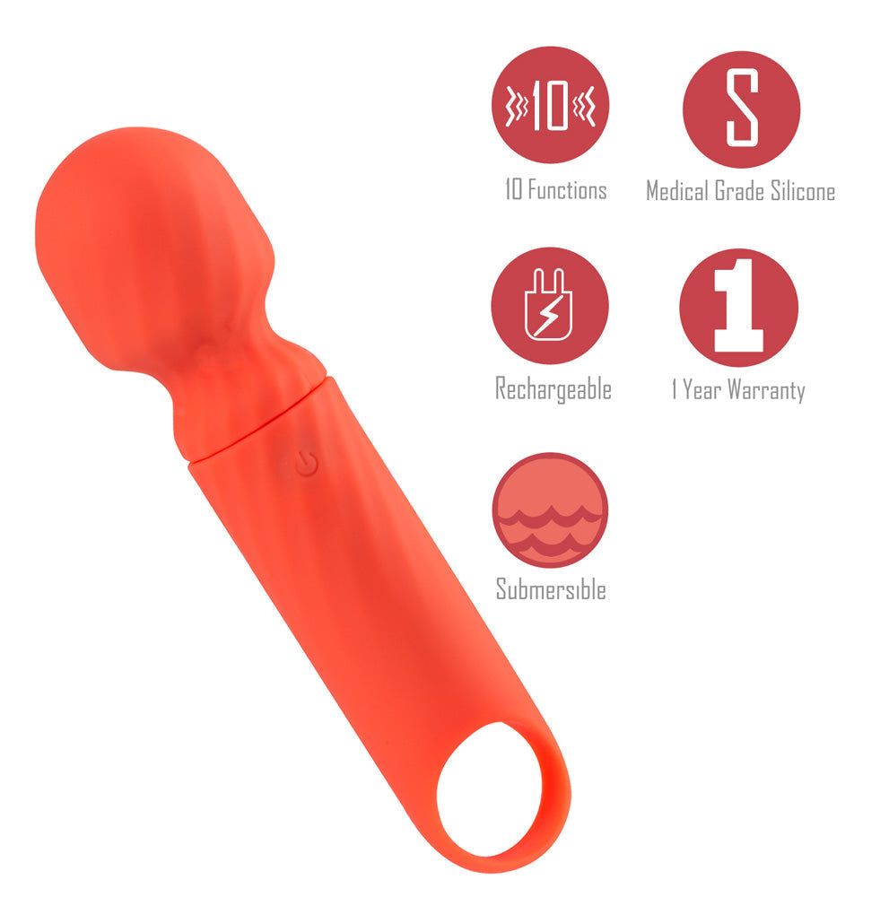 Maia Dolly Mini Massage Wand in Orange