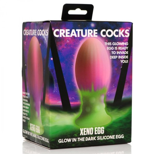Creature Cocks Xeno Egg (Glow in Dark) – Ribbed Alien Egg Vibrator 4.5 inch