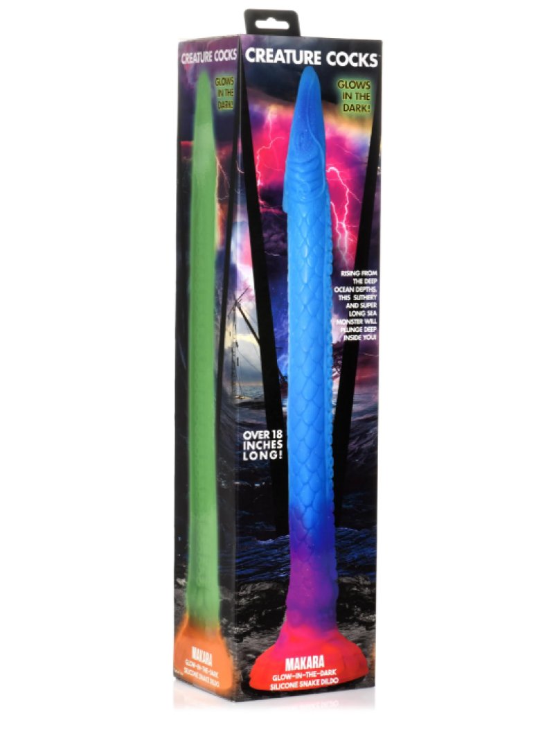 Creature Cocks Makara Glow-in-the-Dark Silicone Snake Dildo