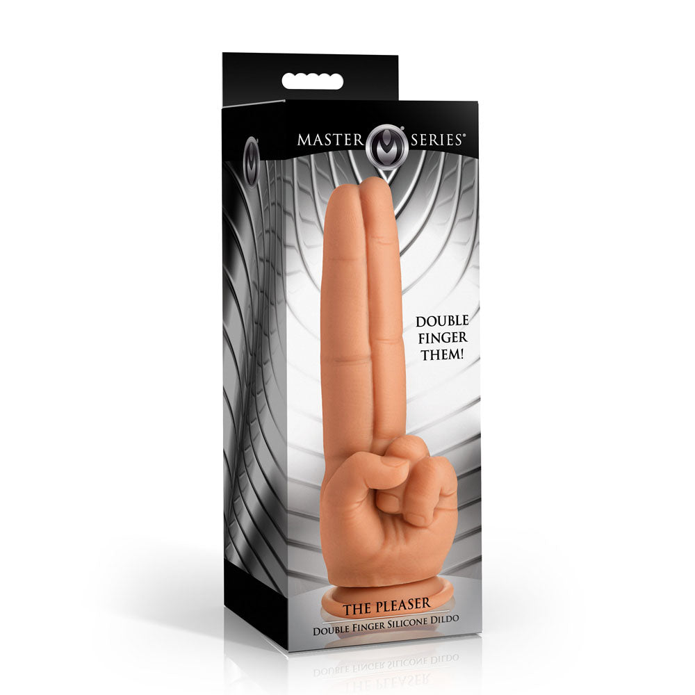 Master Series The Pleaser – 23.6 cm Double Finger Dildo