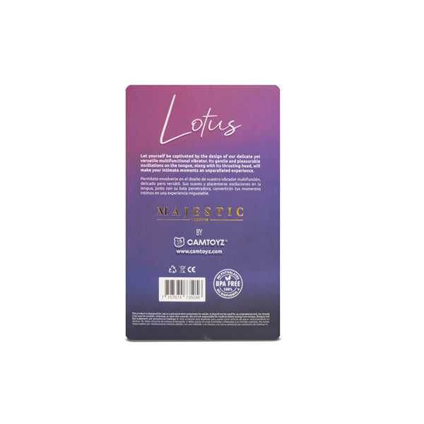Lotus Double-Ended Vibrator with Bullet and Tongue Stimulator