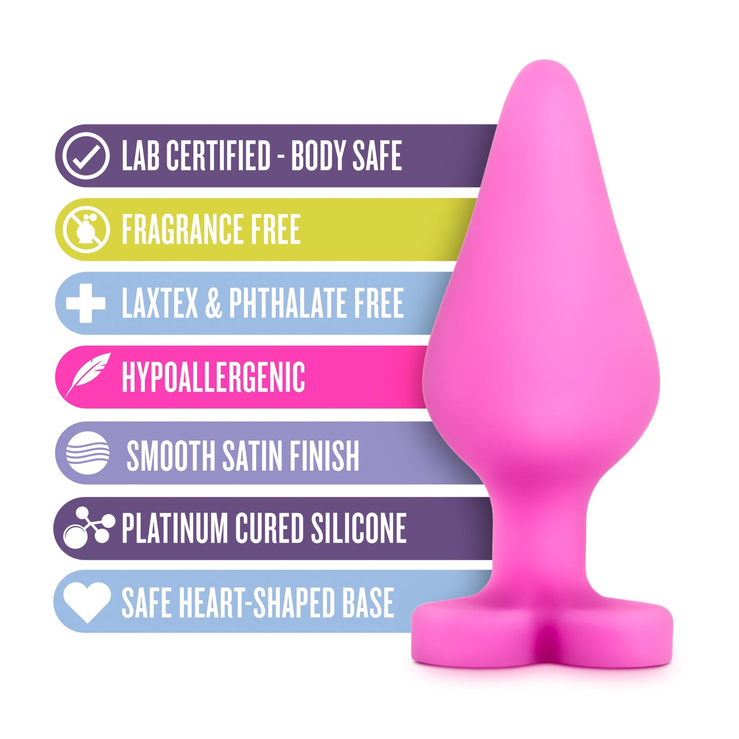 Naughty Candy Heart Be Mine Silicone Anal Plug Gift