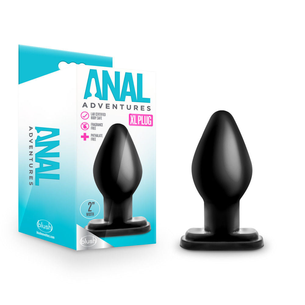 Anal Adventures 4.5 Inch Plug (Black) – Tapered Butt Plug