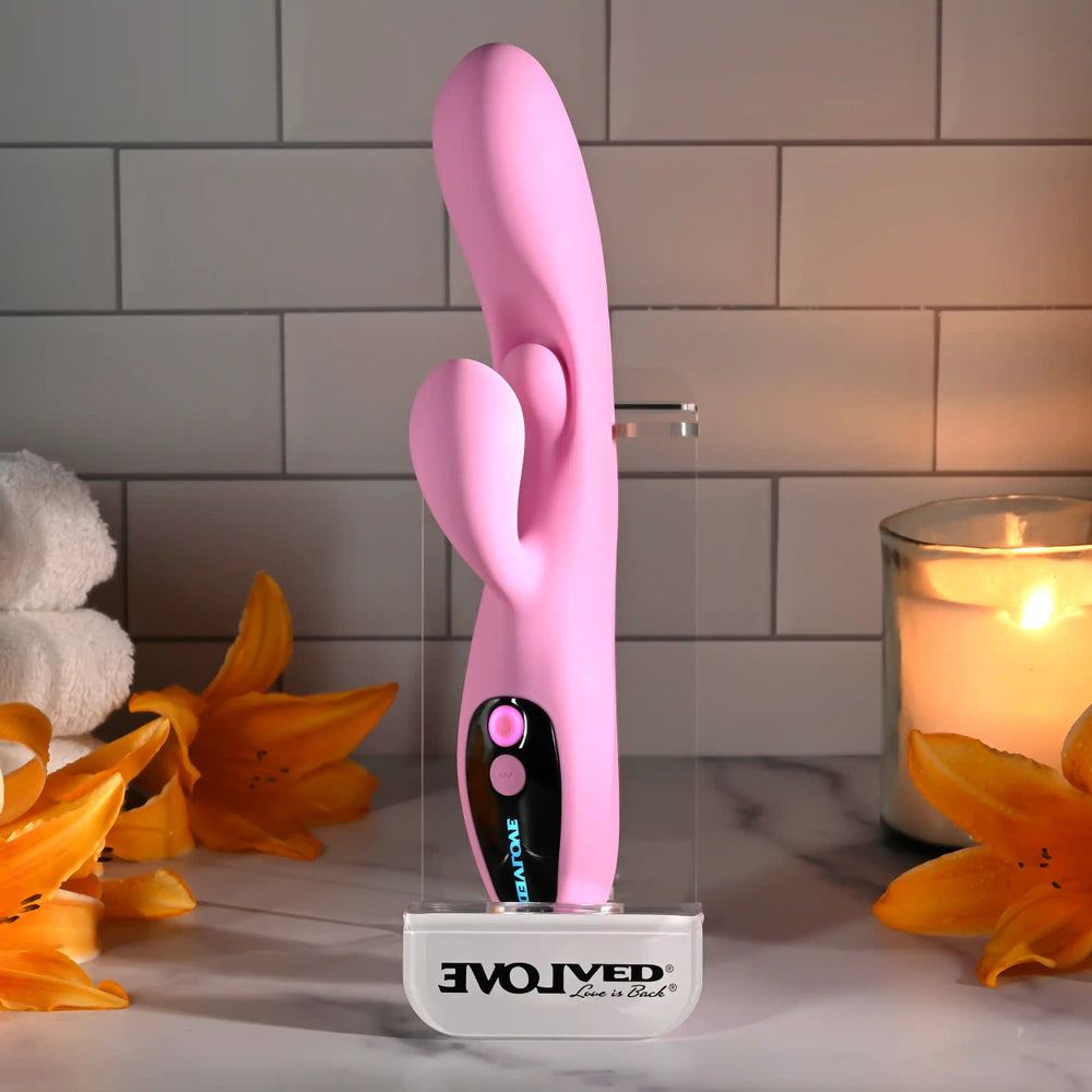 Evolved Push The Button – USB Rechargeable 23.5 cm Rabbit Vibrator