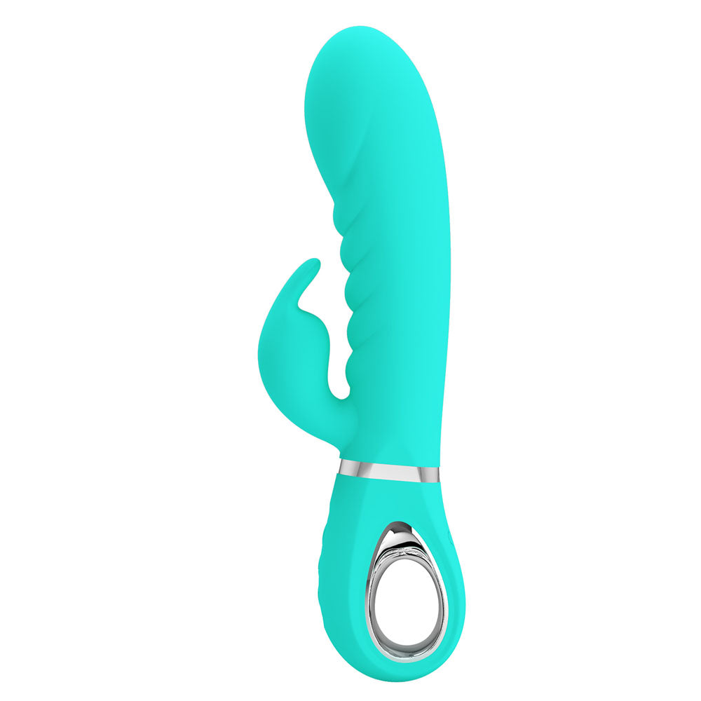 Party Up Edward Rabbit Vibe Teal 20 cm Rabbit Vibrator