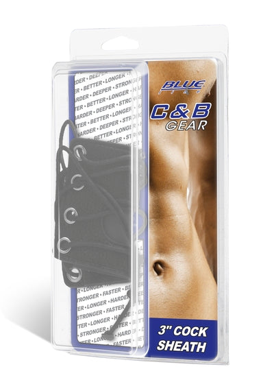 Blue Line 3 Inch Cock Sheath with Adjustable Support and Metal Loop