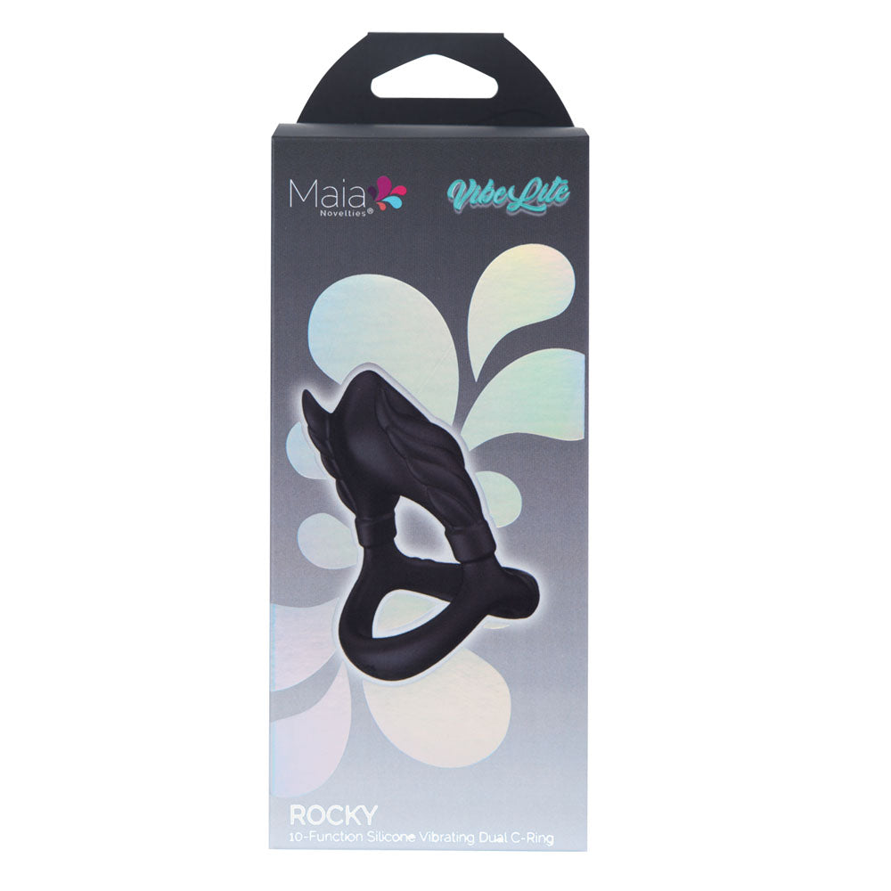 Maia Rocky USB Rechargeable Medical-Grade Silicone Vibrating Cock and Balls Ring