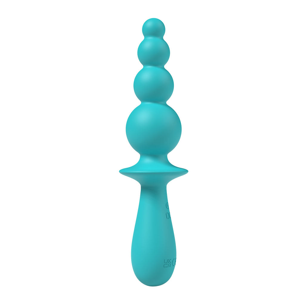 Party Up Evajane Teal 17.1 Centimeter Beaded Vibrator