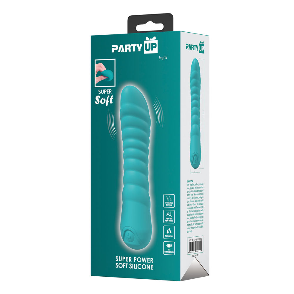 Party Up Jaylei (Teal) – USB Rechargeable 14.6 cm Vibrator