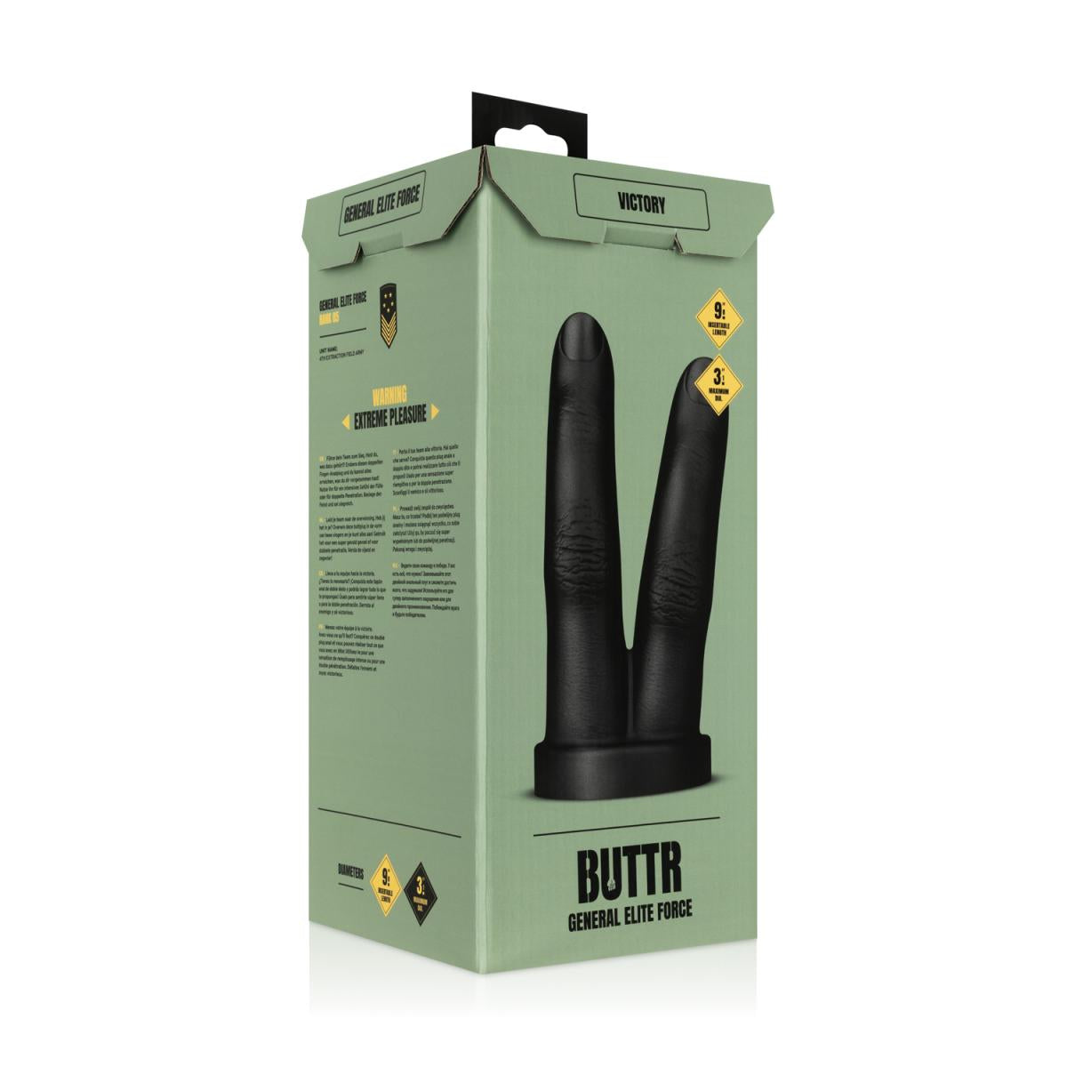 Buttr Victory 10" Double Finger Butt Plug For Dual Penetration