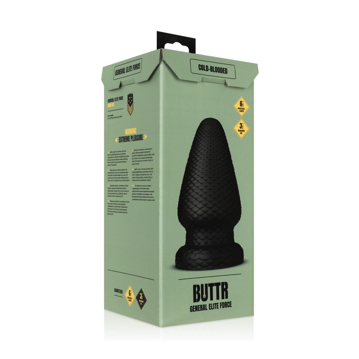 Cold Blooded Scaled Large Butt Plug for Intense Anal Play