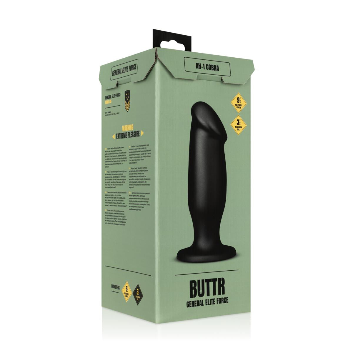 AH-1 Cobra Butt Plug Firm 9" x 3" Butt Plug
