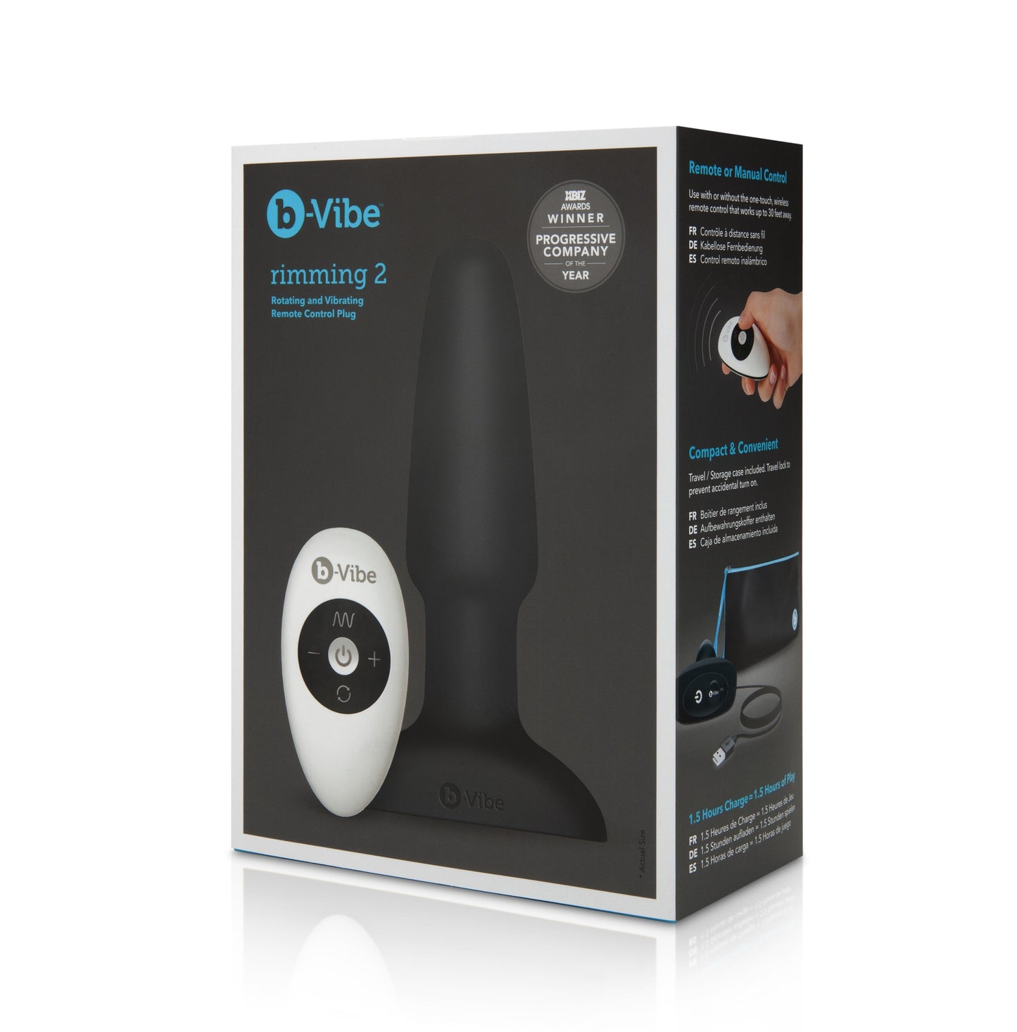 b-Vibe Rimming Plug 2 – Vibrating Rotating Beads Butt Plug