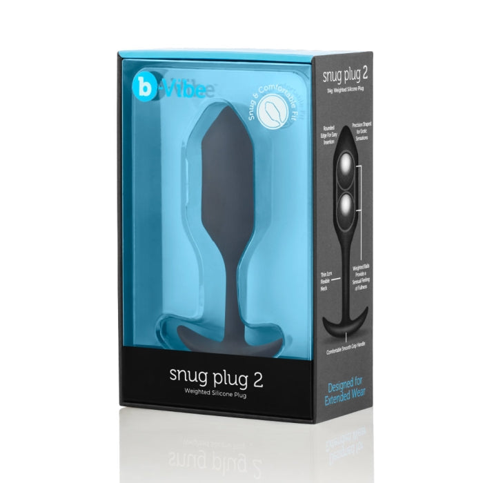 b-Vibe Snug Plug 2 (Black) – Weighted Anal Butt Plug