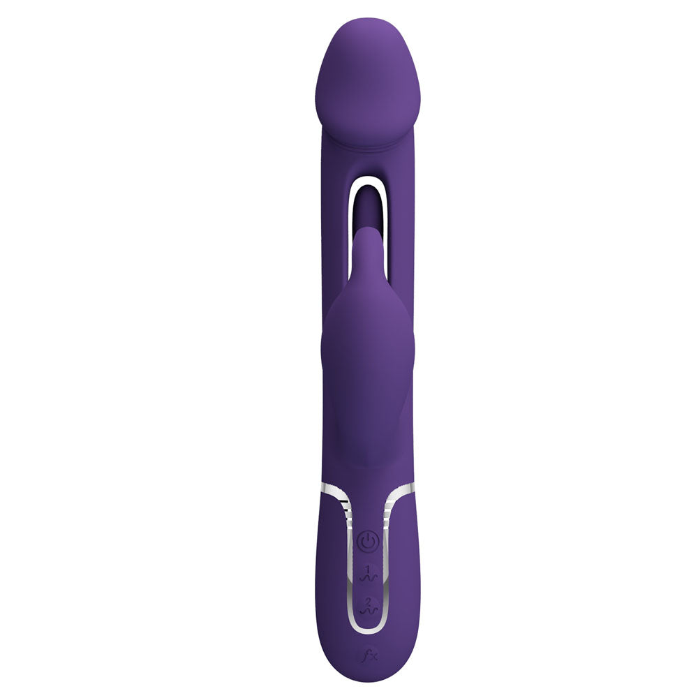 Party Up David Swinging Vibe 23.2 Centimeter Rabbit Vibrator with Flicking Arm