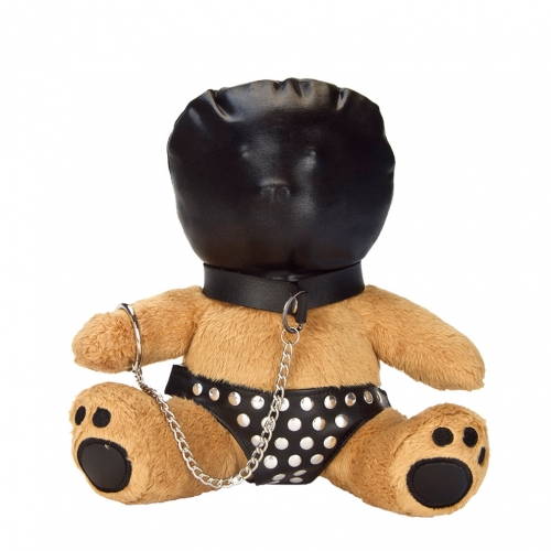 Bondage Bear Gimpy Glen Plush Companion with Gimp Mask and Studded Undies