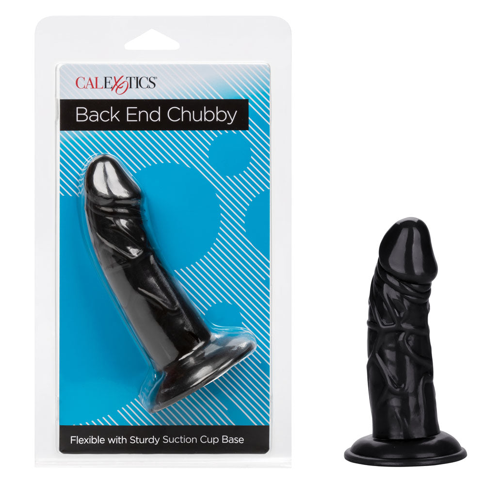Back End Chubby (Black) – Realistic Suction Cup Anal Dildo