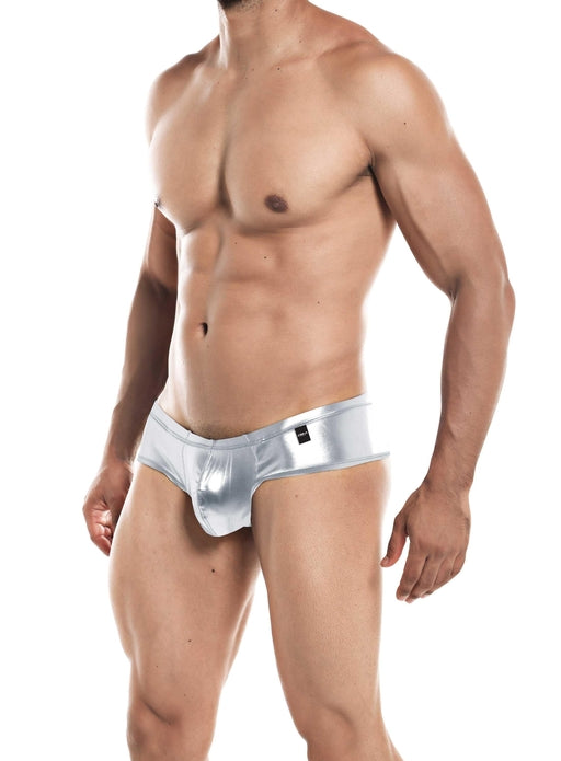 Cut 4 Men High Cut Cheeky Brief Silver Small