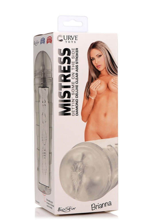 Mistress Brianna Diamond Deluxe Clear Ass Stroker with Storage Case and Controlled Suction