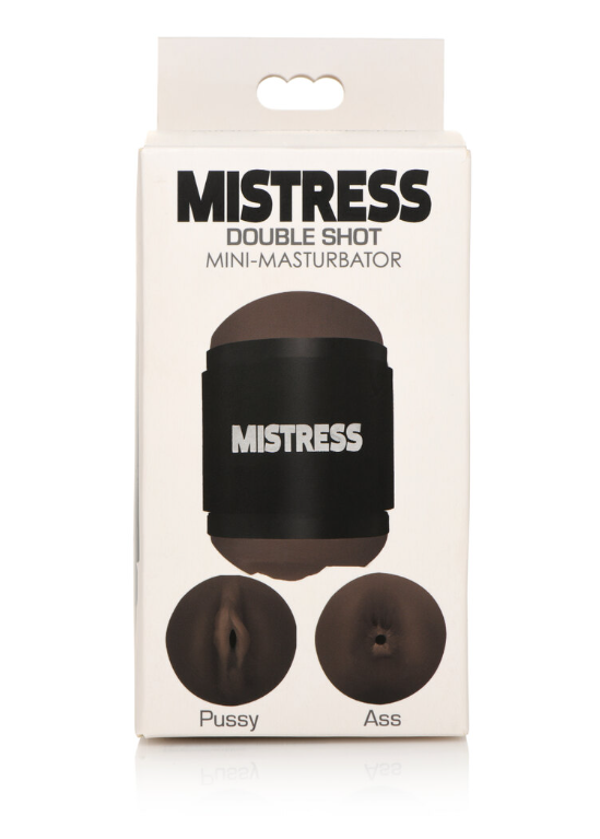 Mistress Double Shot Mini Masturbators Pussy and Ass Dark Tone Compact Ergonomic Design