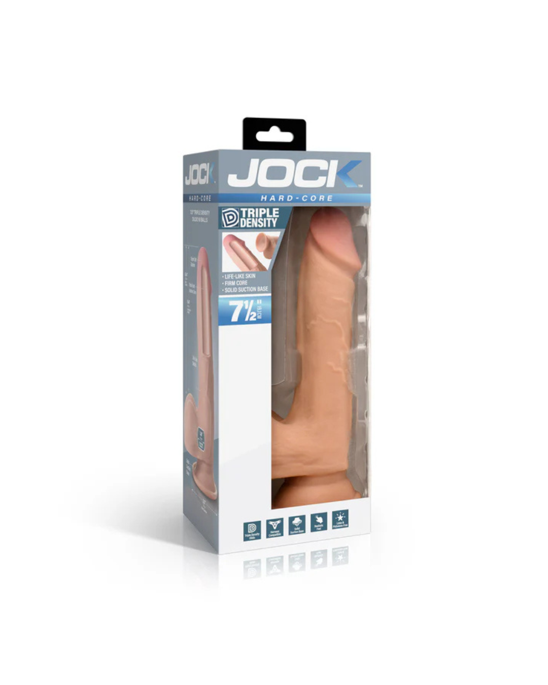 Jock Hard-Core 7.5 Inch Triple Density Dildo with Balls