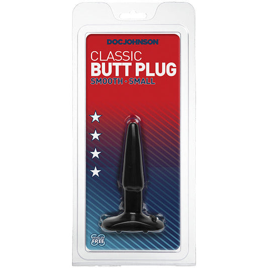 Classic Smooth Butt Plug Small Black > Anal Range > Butt Plugs