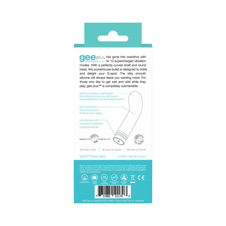 Gee Plus Mini G-Spot Vibrator with 10 Modes