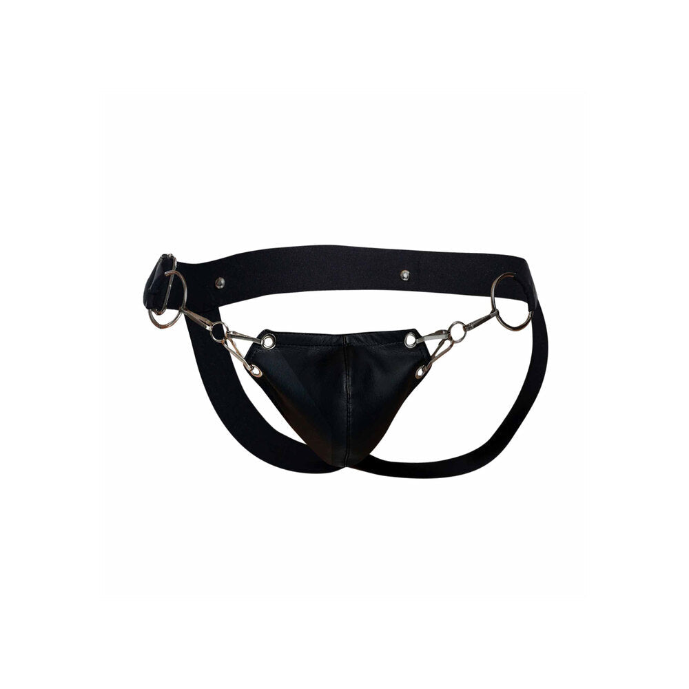 Male Basics Snap Jockstrap – Faux Leather Eroticwear