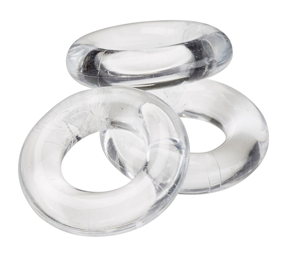 Super Stretch Clear Cockring Combo Set for Longer Performance