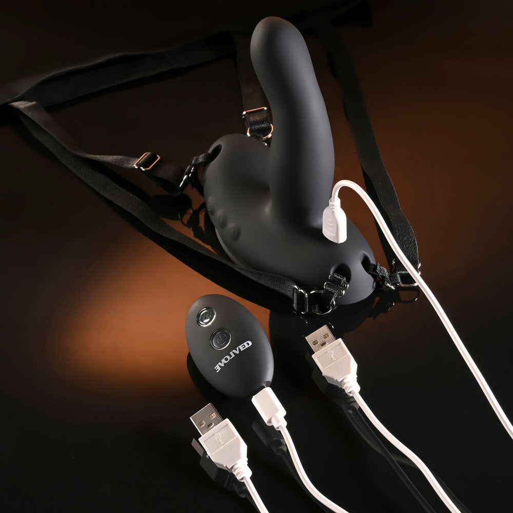 Evolved Come Closer – USB Rechargeable Remote-Controlled Vibrating Strap-On Vibrator