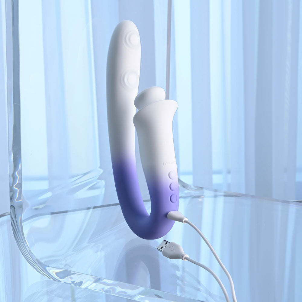 Evolved Spring Loaded (Purple) – USB Rechargeable 23cm Multi-Tapping Vibrator