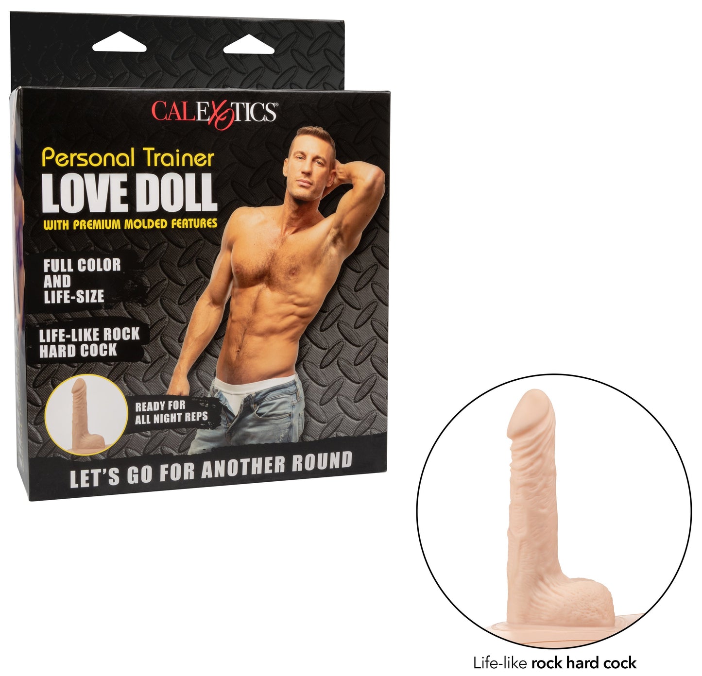 Personal Trainer Love Doll Life-Size Male Inflatable Sex Doll with Full Colour Face and 5.5 Inch Life-Like Cock