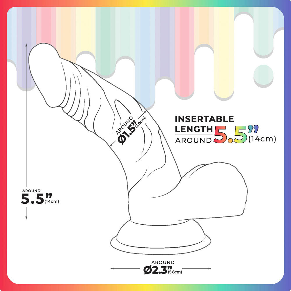 Jellido 14cm Curved Dildo Clear Realistic Pleasure Device