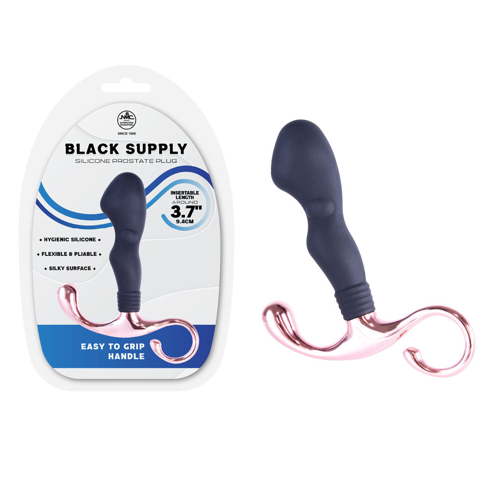 Supply Silicone Prostate Plug (Black) – 9.4 cm Prostate Plug