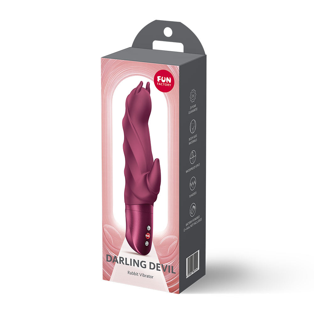 Fun Factory Darling Devil (Wine) – 20 cm Rabbit Vibrator